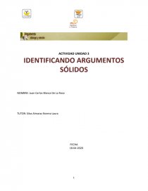 IDENTIFICANDO ARGUMENTOS SÓLIDOS. Página 1