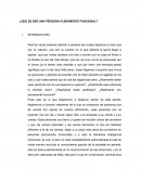 ¿Que es ser una persona plenamente funcional?