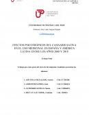 EFECTOS PSICOTRÓPICOS DEL CANNABIS SATIVA EN EL USO MEDICINAL EN ESPAÑA Y AMÉRICA LATINA ENTRE LOS AÑOS 2008 Y 2018