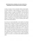 ESTRATEGIAS PARA EL DESARROLLO DEL NIVEL CRÍTICO DE LA COMPRENSIÓN LECTORA EN NIÑOS DE QUINTO DE PRIMARIA