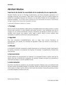 Abraham Maslow. Importancia de atender las necesidades de los empleados de una organización