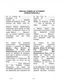 Modelo Poder Pleitos y Cobranzas bilingüe otorgado en USA