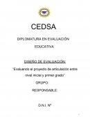 Evaluando el proyecto de articulación entre nivel inicial y primer grado
