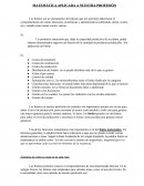 MATEMÁTICA APLICADA A NUESTRA PROFESIÓN