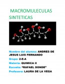 MACROMOLECULAS SINTETICAS