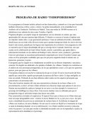 RESEÑA DE UNA ACTIVIDAD PROGRAMA DE RADIO “TODOPODEROSOS”