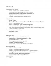 Requerimientos funcionales ingenieria de software I. Página 1