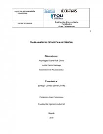 TRABAJO GRUPAL ESTADÍSTICA INFERENCIAL. Página 1