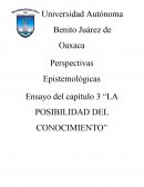 LA POSIBILIDAD DEL CONOCIMIENTO