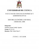 LA CRISIS DEL 2008 Y SU INFLUENCIA EN EL ECUADOR