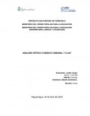 ANALISIS CRÍTICO CONSEJO COMUNAL Y CLAP