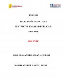 APLICACIÓN DE PATIENT CENTRICITY EN SALUD PÚBLICA Y PRIVADA
