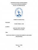 IDENTIFICAR PRODUCTO, DEFINIR PROCEDIMIENTOS, MECANISMO PARA EXPORTAR