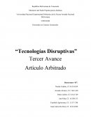 TECNOLOGÍAS DISRUPTIVAS Y EL PROCESO DE TRANSFORMACIÓN DE LAS ORGANIZACIONES