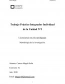 Trabajo Práctico Integrador Individual de la Unidad N°2 Licenciatura en psicopedagogía