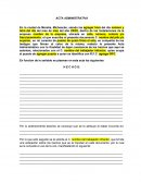 Acta administrativa: Investigación de incumplimiento
