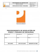 PROCEDIMIENTO DE NIVELACIÓN DE PISOS Y FORJADO DE ESCALERAS