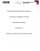 Valor del dinero a través del Tiempo
