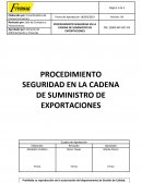 PROCEDIMIENTO SEGURIDAD EN LA CADENA DE SUMINISTRO DE EXPORTACIONES