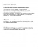 PREGUNTAS PARA COORDINADOR