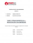 CASO: CITRUS EXPORTS S.A. – NEGOCIACIÓN CON EMPRESAS