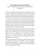 DEPARTAMENTO DE RECURSOS HUMANOS ¿QUE ES?, ¿QUIENES LO INTEGRAN?, ¿QUE HACE?, ¿QUIEN ES EL RESPONSABLE?