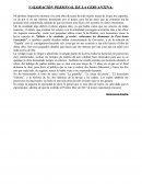 VALORACIÓN PERSONAL DE LA CERVANTINA