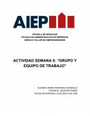 Actividad : “Grupo y equipo de trabajo”