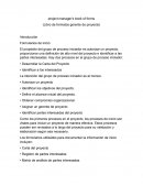 Project Management form