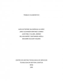 TECNOLOGIA EN GESTION LOGISTICA. Página 1