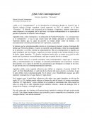 Protocolo "¿Qué es lo Contemporáneo?