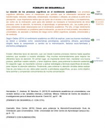 Párrafos de desarrollo e instrumentos. Página 1