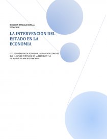 LA INTERVENCION DEL ESTADO EN LA ECONOMIA. Página 1