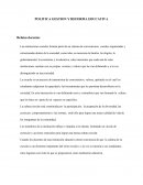 POLITICA GESTION Y REFORMA EDUCATIVA