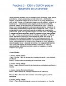 Práctica 3 - IDEA y GUION para el desarrollo de un anuncio