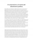 El corporeísmo y la teoría del absolutismo político