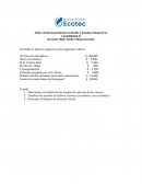 Taller de Reconocimiento Contable y Estados Financieros