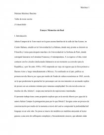 Memorias sin final, Muerte por agua. Página 1