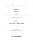 IMPORTANCIA DEL CONTROL DENTRO DEL PROCESO ADMINISTRATIVO