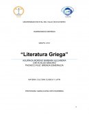 Literatura Griega. CULTURA CLÁSICA Y LATIN