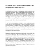 COCIEDAD, PODER POLITICO Y BIEN COMÚN: TRES GRANDES IDEAS SOBRE EL ESTADO