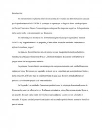COVID ENTIDADES FINANCIERAS IMPACTO. Página 1