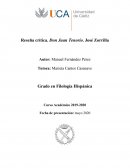 Reseña crítica. Don Juan Tenorio. José Zorrilla