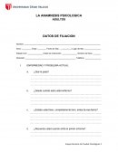 LA ANAMNESIS PSICOLOGICA