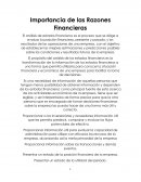 IMPORTANCIA DE LAS RAZONES FINANCIERAS