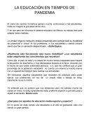 Educación en tiempos de pandemia