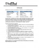 El Balance de la empresa comercializadora “Fortaleza S.A.”