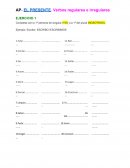 Verbos regulares e irregulares