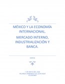 MÉXICO Y LA ECONOMÍA INTERNACIONAL. MERCADO INTERNO, INDUSTRIALIZACIÓN Y BANCA