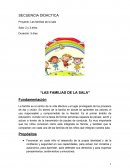 Secuencia didactica. “LAS FAMILIAS DE LA SALA”
